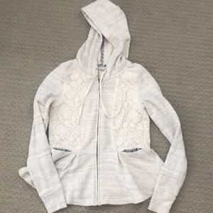 Anthropologie beige hoodie